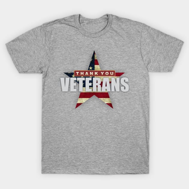 Thank You Veterans! T-Shirt by Dale Preston Design